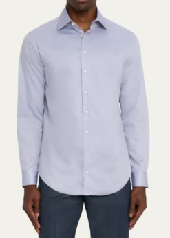 Giorgio ArmaniMen's Cotton Micro-Dot Dress Shirt