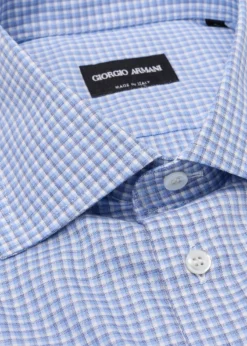 Giorgio ArmaniMen's Cotton Plaid Dress Shirt