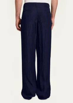 Giorgio ArmaniMen's Crinkled Viscose Trousers
