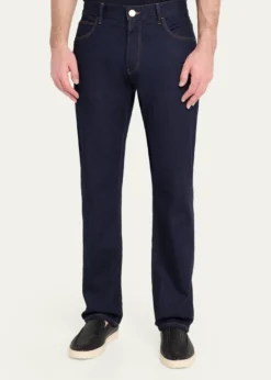 Giorgio ArmaniMen's Dark-Wash Denim Straight-Leg Jeans
