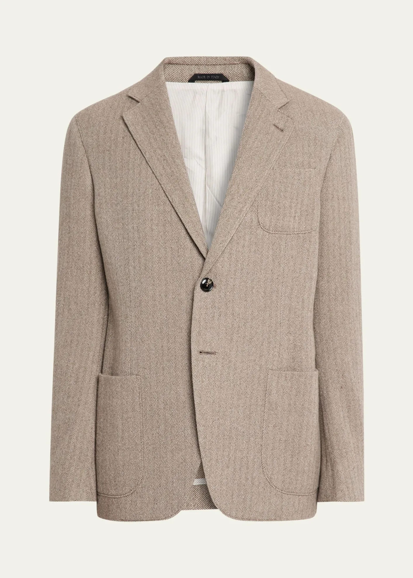 Giorgio ArmaniMen's Herringbone Cashmere and Wool Sport Coat
