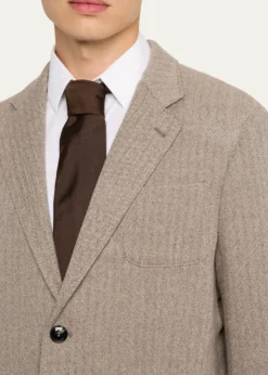 Giorgio ArmaniMen's Herringbone Cashmere and Wool Sport Coat