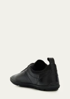 Giorgio ArmaniMen's Leather Tonal Knit Low-Top Sneakers