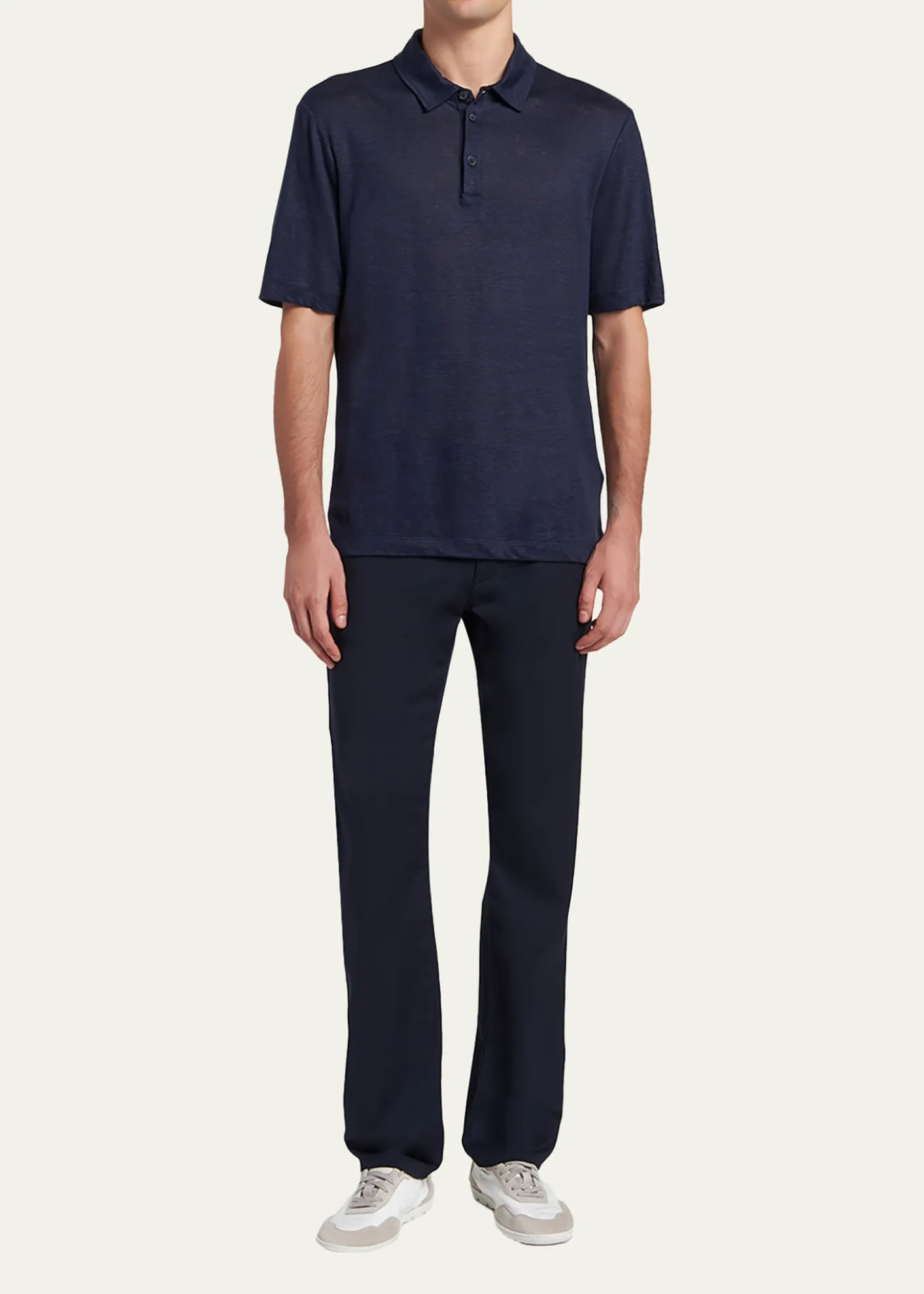 Giorgio ArmaniMen's Linen Classic-Fit Polo Shirt