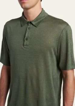 Giorgio ArmaniMen's Linen Classic-Fit Polo Shirt