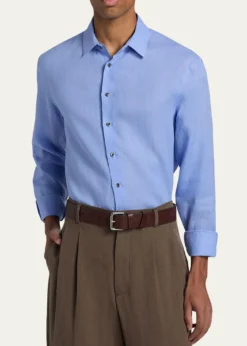 Giorgio ArmaniMen's Linen Classic-Fit Sport Shirt