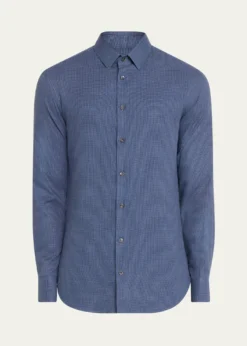 Giorgio ArmaniMen's Micro-Houndstooth Sport Shirt