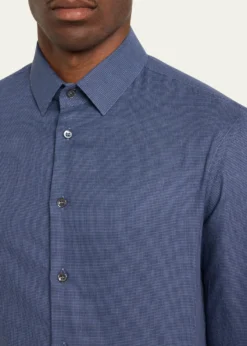 Giorgio ArmaniMen's Micro-Houndstooth Sport Shirt