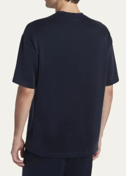 Giorgio ArmaniMen's Nylon and Cupro Crewneck T-Shirt