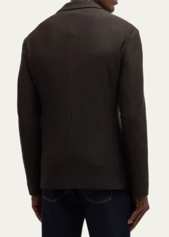 Giorgio ArmaniMen's Nylon Rice Stitch Two-Button Blazer