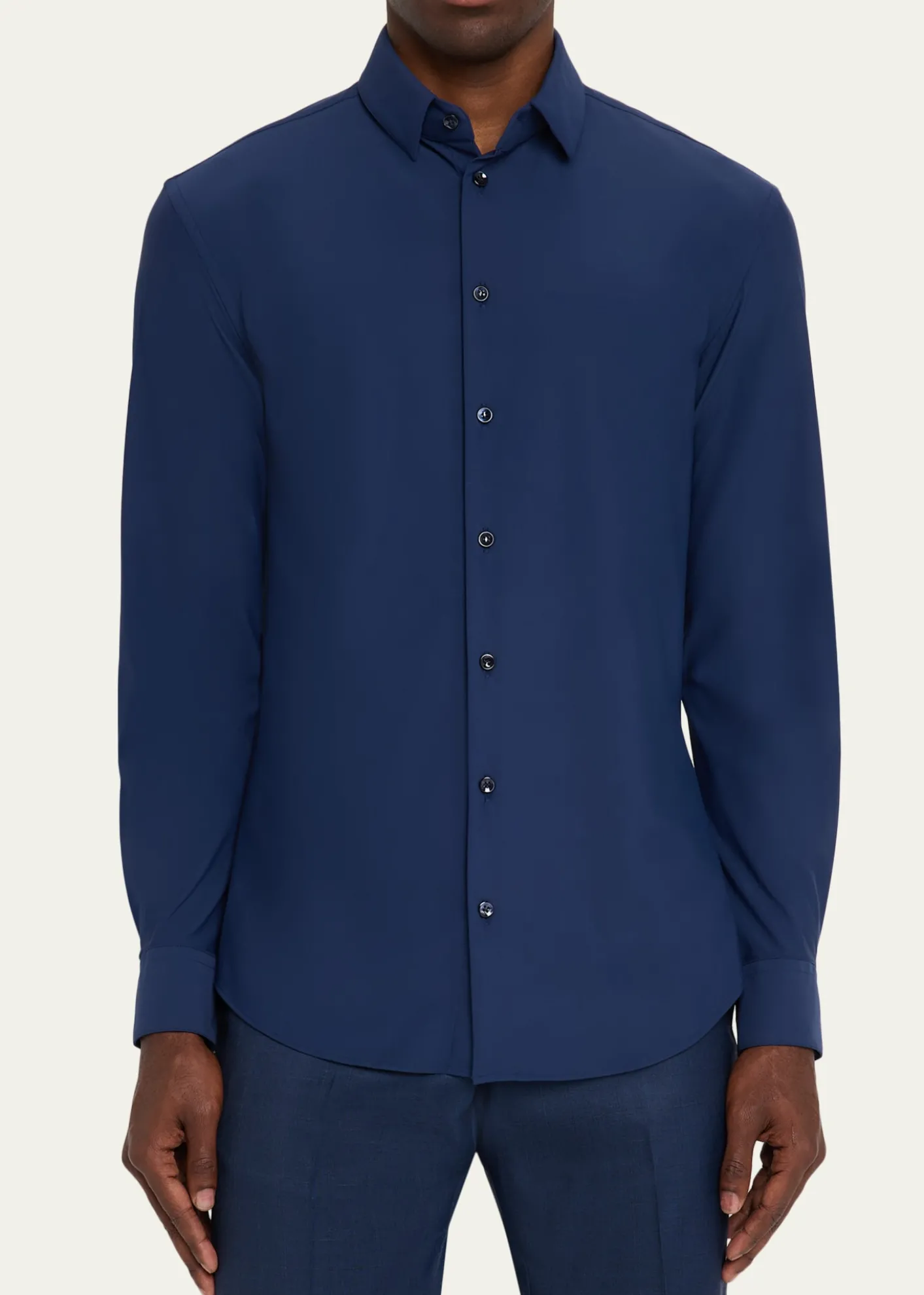 Giorgio ArmaniMen's Nylon-Stretch Slim Sport Shirt