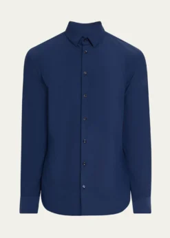 Giorgio ArmaniMen's Nylon-Stretch Slim Sport Shirt