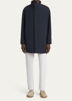 Giorgio ArmaniMen's Nylon Stretch Caban Coat