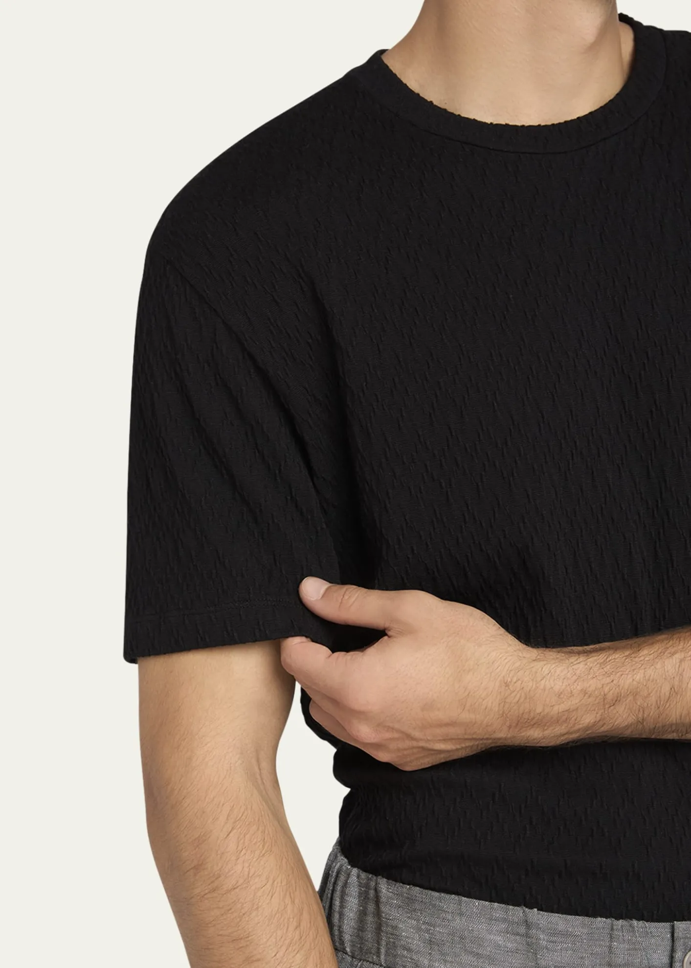 Giorgio ArmaniMen's Raised Chevron T-Shirt