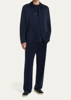 Giorgio ArmaniMen's Relaxed-Fit Cupro Trousers