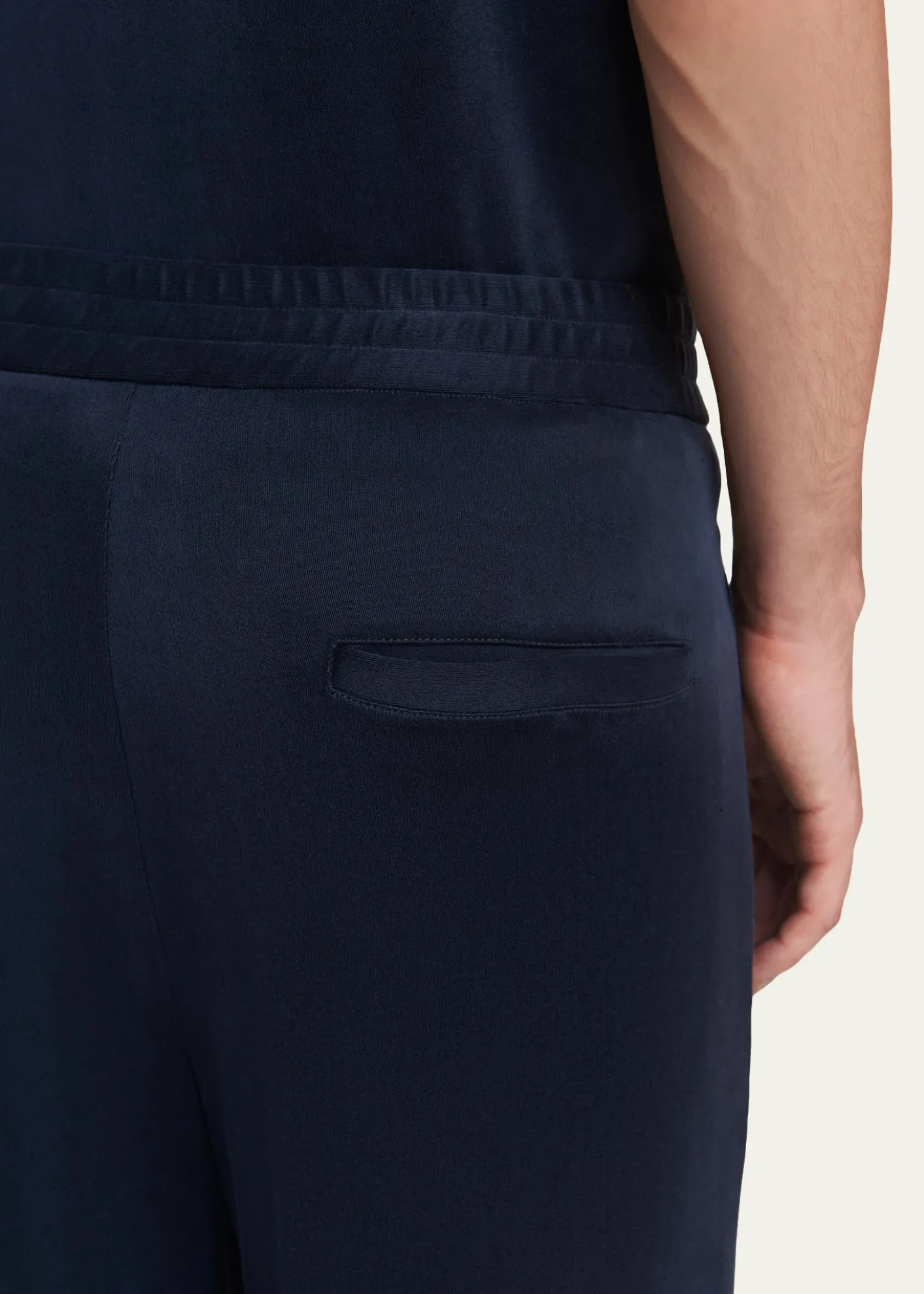 Giorgio ArmaniMen's Relaxed-Fit Cupro Trousers