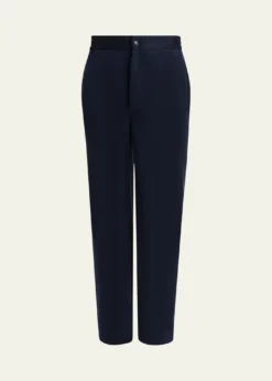 Giorgio ArmaniMen's Relaxed-Fit Cupro Trousers