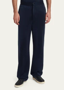 Giorgio ArmaniMen's Relaxed-Fit Cupro Trousers