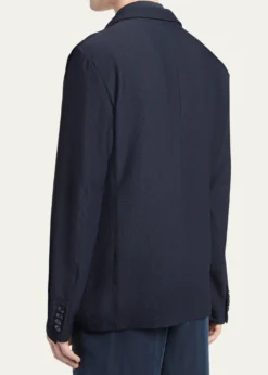 Giorgio ArmaniMen's Seersucker Patch-Pocket Blazer