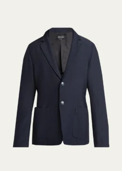 Giorgio ArmaniMen's Seersucker Patch-Pocket Blazer