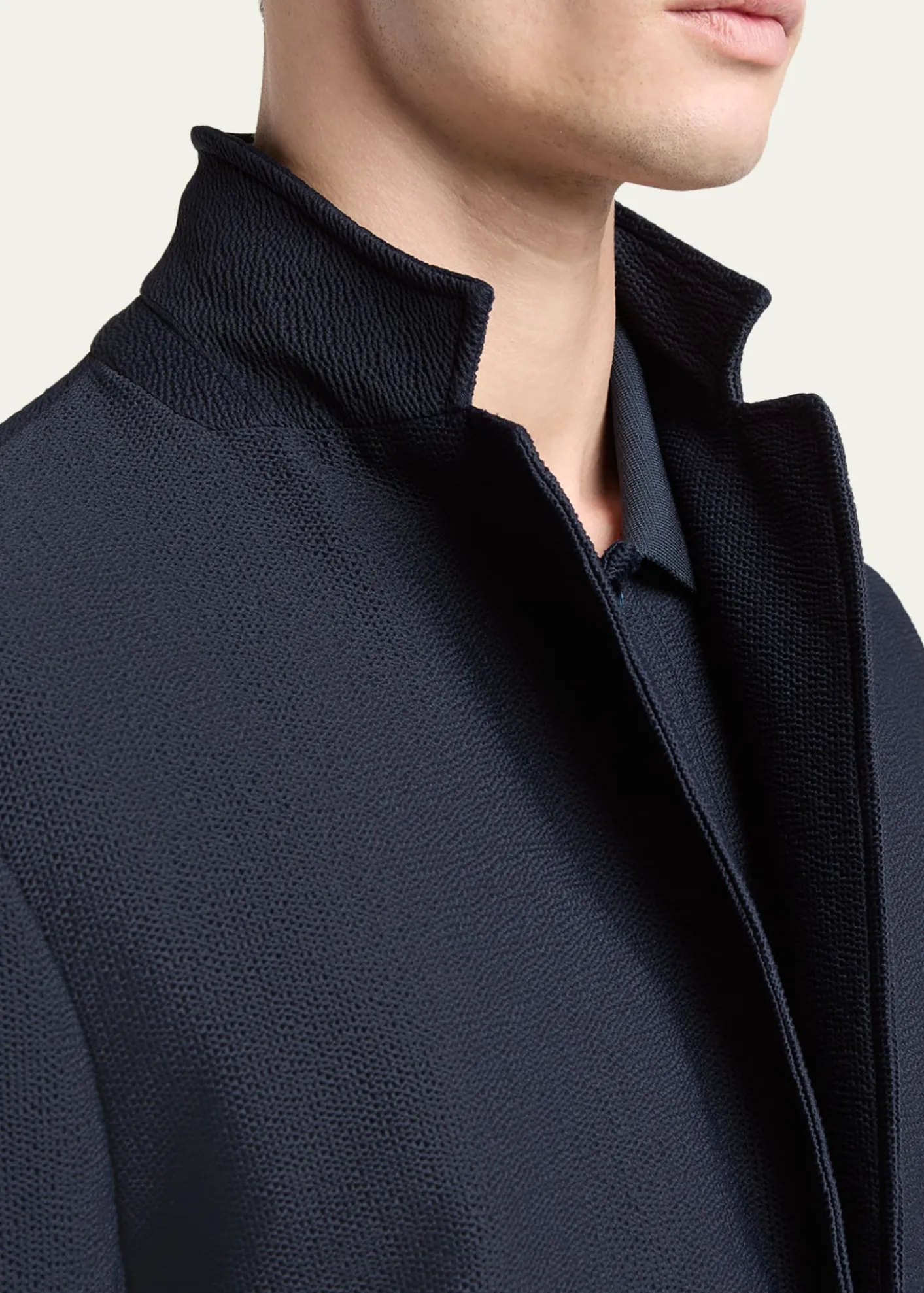 Giorgio ArmaniMen's Seersucker Patch-Pocket Blazer