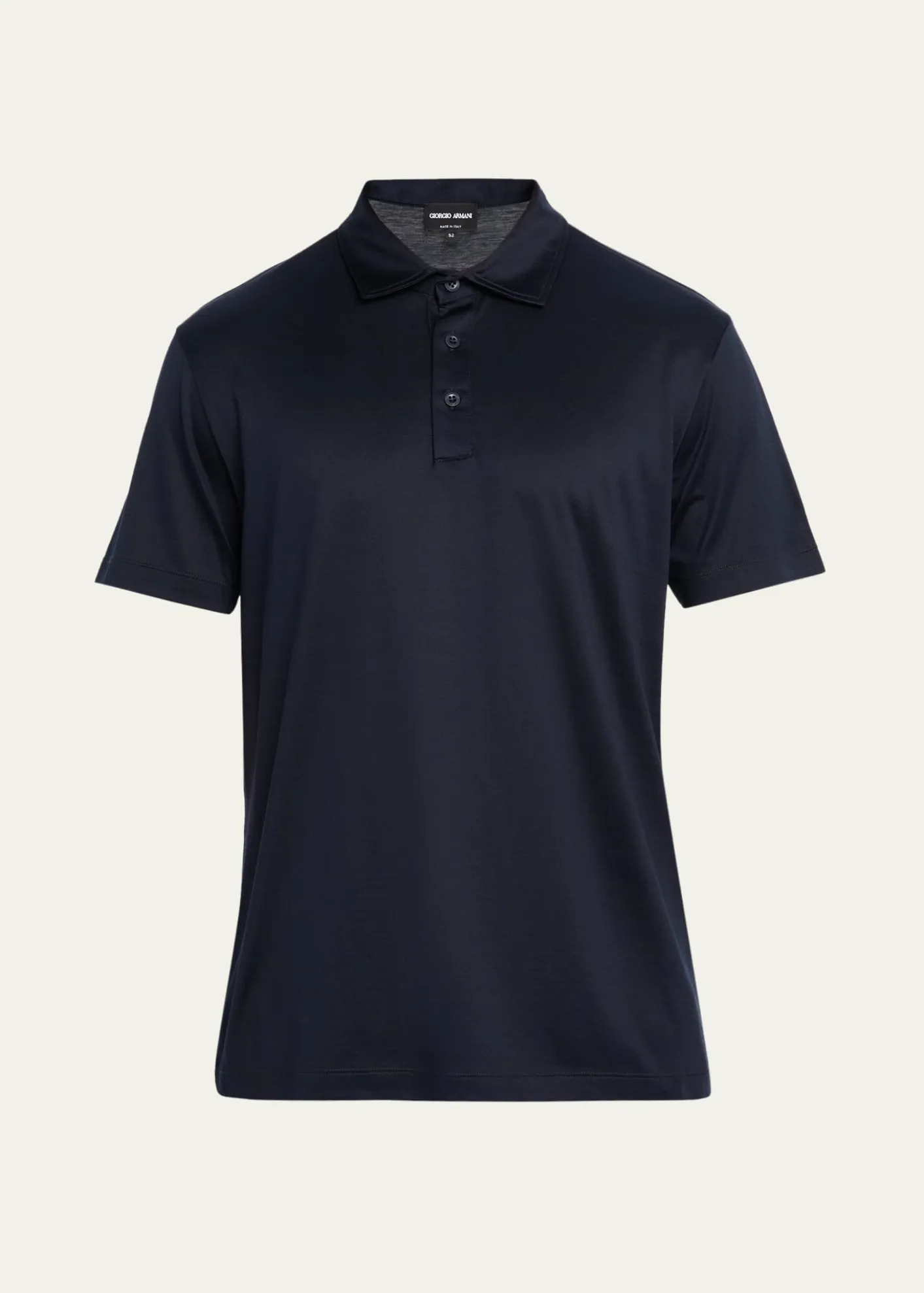Giorgio ArmaniMen's Silk and Cotton Polo Shirt