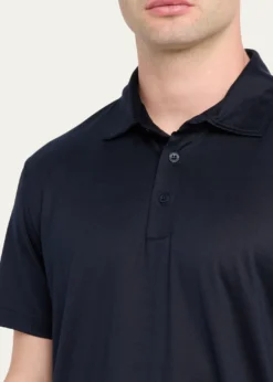 Giorgio ArmaniMen's Silk and Cotton Polo Shirt