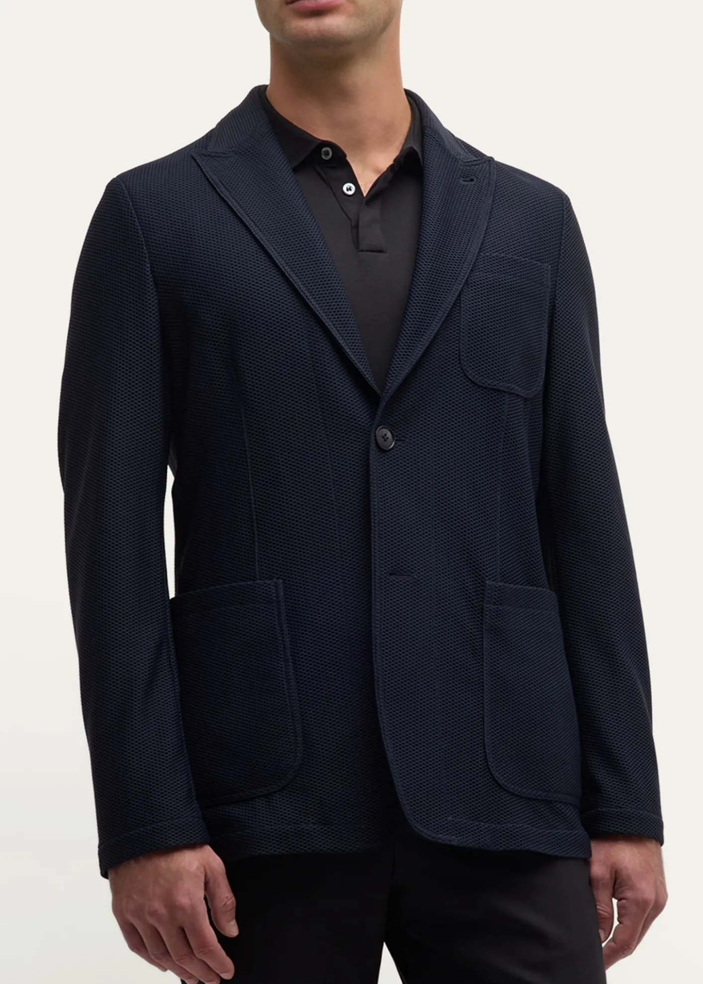 Giorgio ArmaniMen's Single-Breasted Rice Stitch Sport Coat