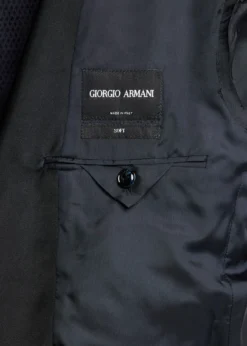 Giorgio ArmaniMen's Soft Jacquard Satin-Trim Single-Breasted Blazer