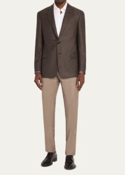 Giorgio ArmaniMen's Soft Line Houndstooth Single-Breasted Sport Coat
