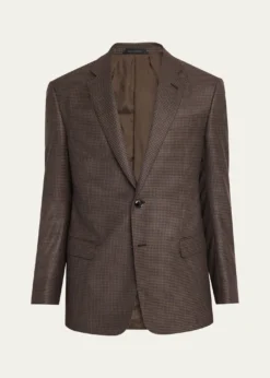Giorgio ArmaniMen's Soft Line Houndstooth Single-Breasted Sport Coat