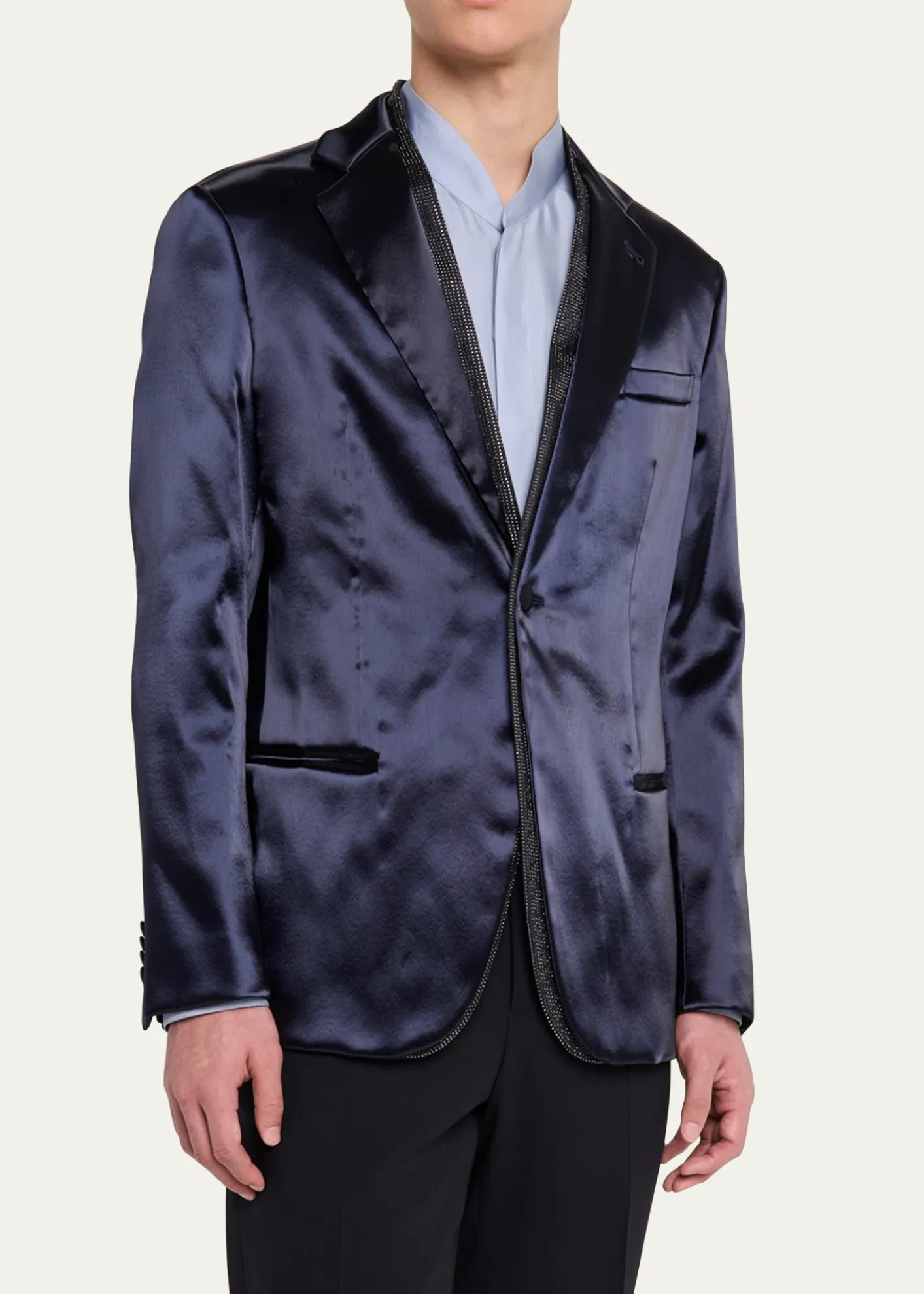 Giorgio ArmaniMen's Soho Rhinestone-Trim Tuxedo Jacket