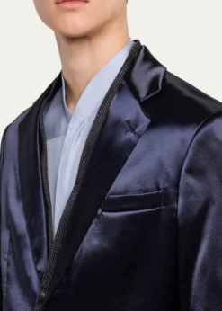 Giorgio ArmaniMen's Soho Rhinestone-Trim Tuxedo Jacket