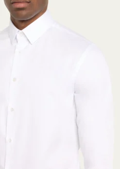 Giorgio ArmaniMen's Solid Cotton Sport Shirt