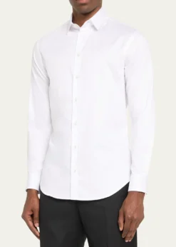 Giorgio ArmaniMen's Solid Cotton Sport Shirt