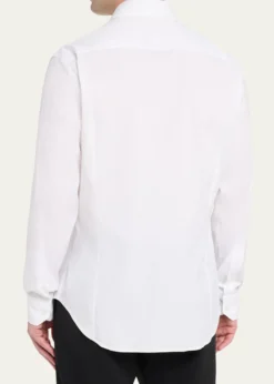 Giorgio ArmaniMen's Solid Stretch Poplin Sport Shirt