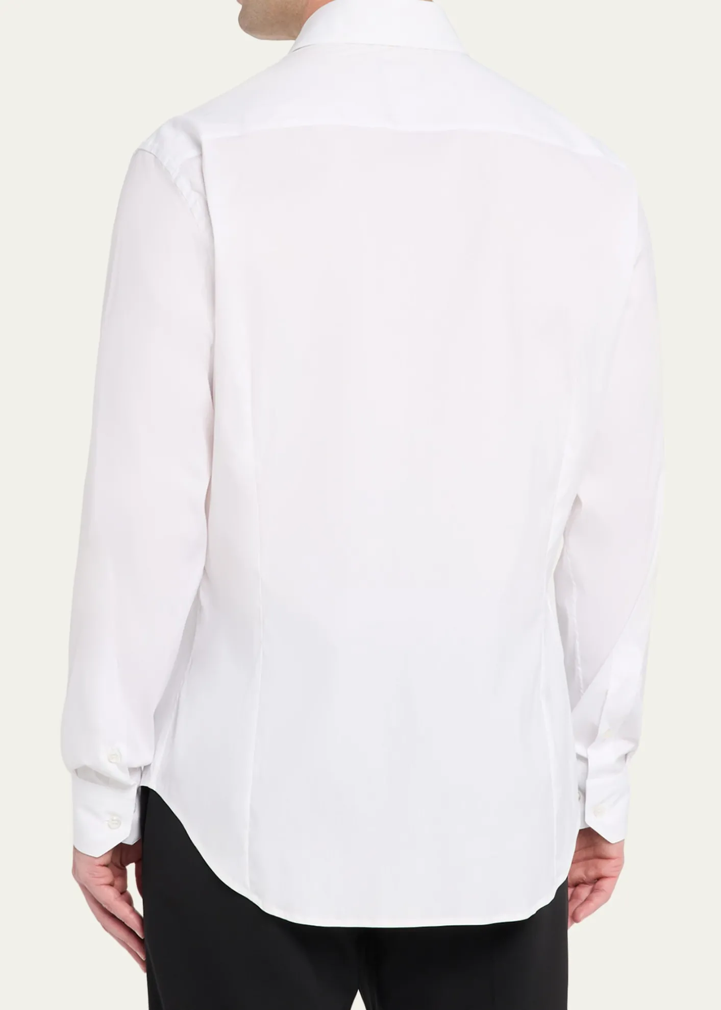 Giorgio ArmaniMen's Solid Stretch Poplin Sport Shirt
