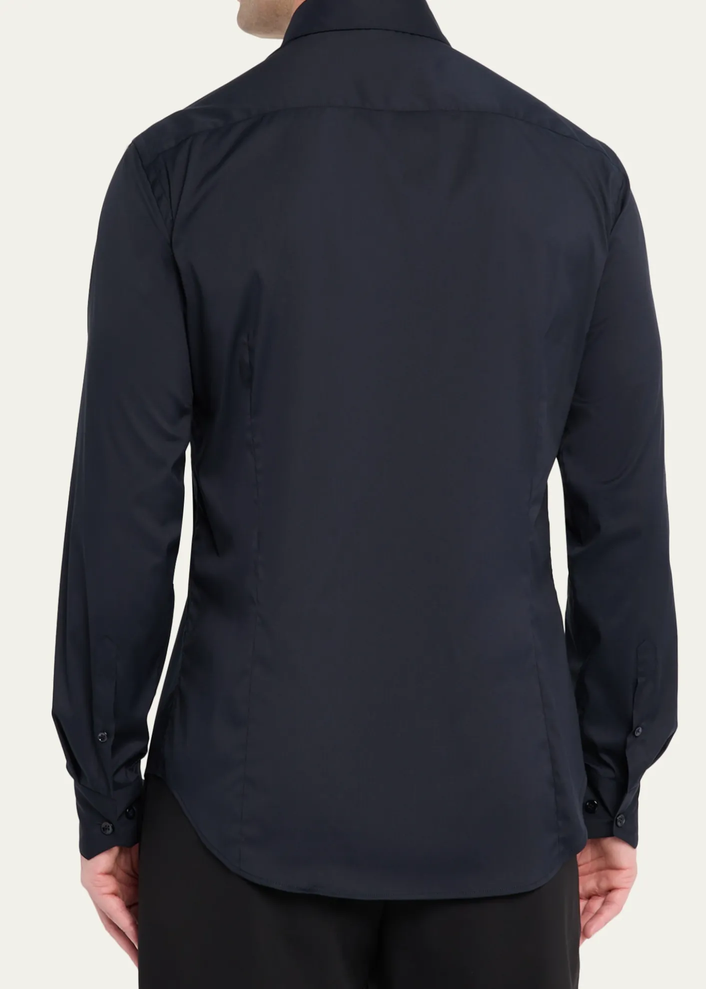 Giorgio ArmaniMen's Solid Stretch Poplin Sport Shirt