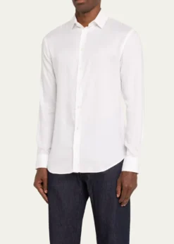 Giorgio ArmaniMen's Solid Tencel Sport Shirt