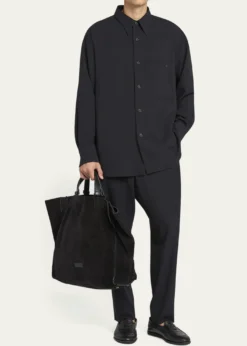 Giorgio ArmaniMen's Split Leather Tote Bag
