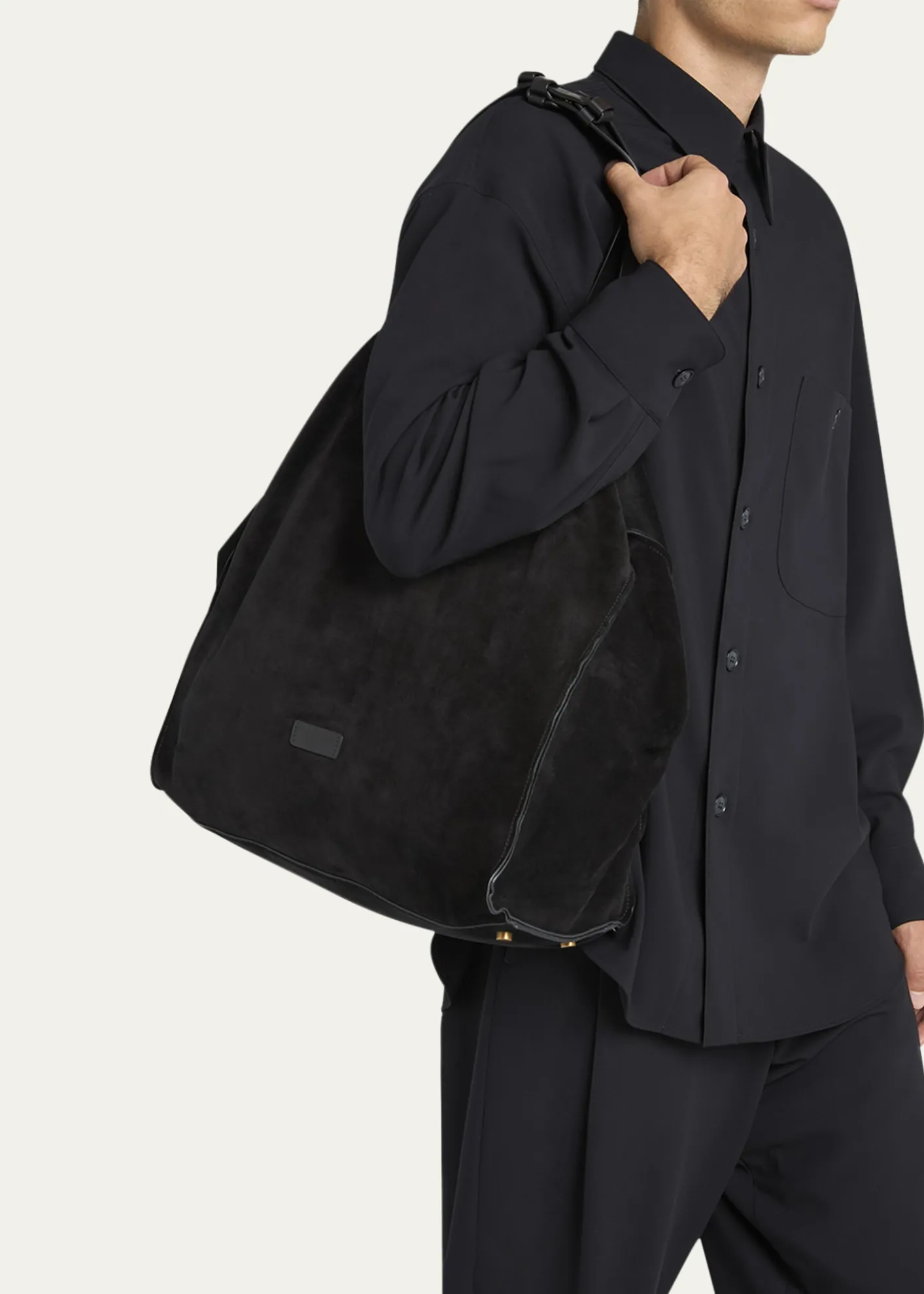 Giorgio ArmaniMen's Split Leather Tote Bag
