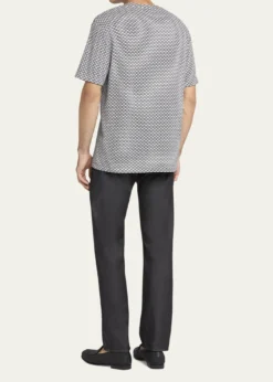 Giorgio ArmaniMen's Square Jersey Jacquard T-Shirt