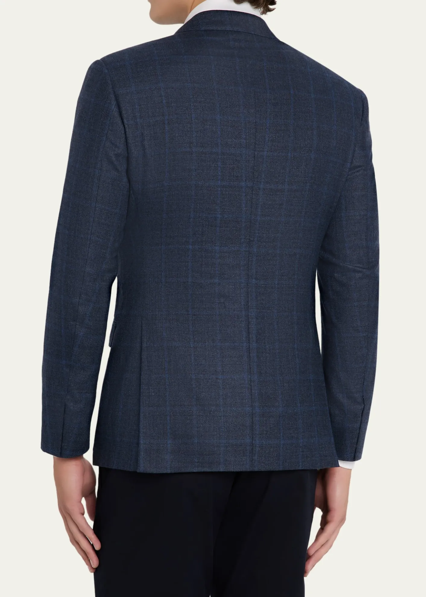 Giorgio ArmaniMen's Subtle Grid Wool Blend Sport Coat