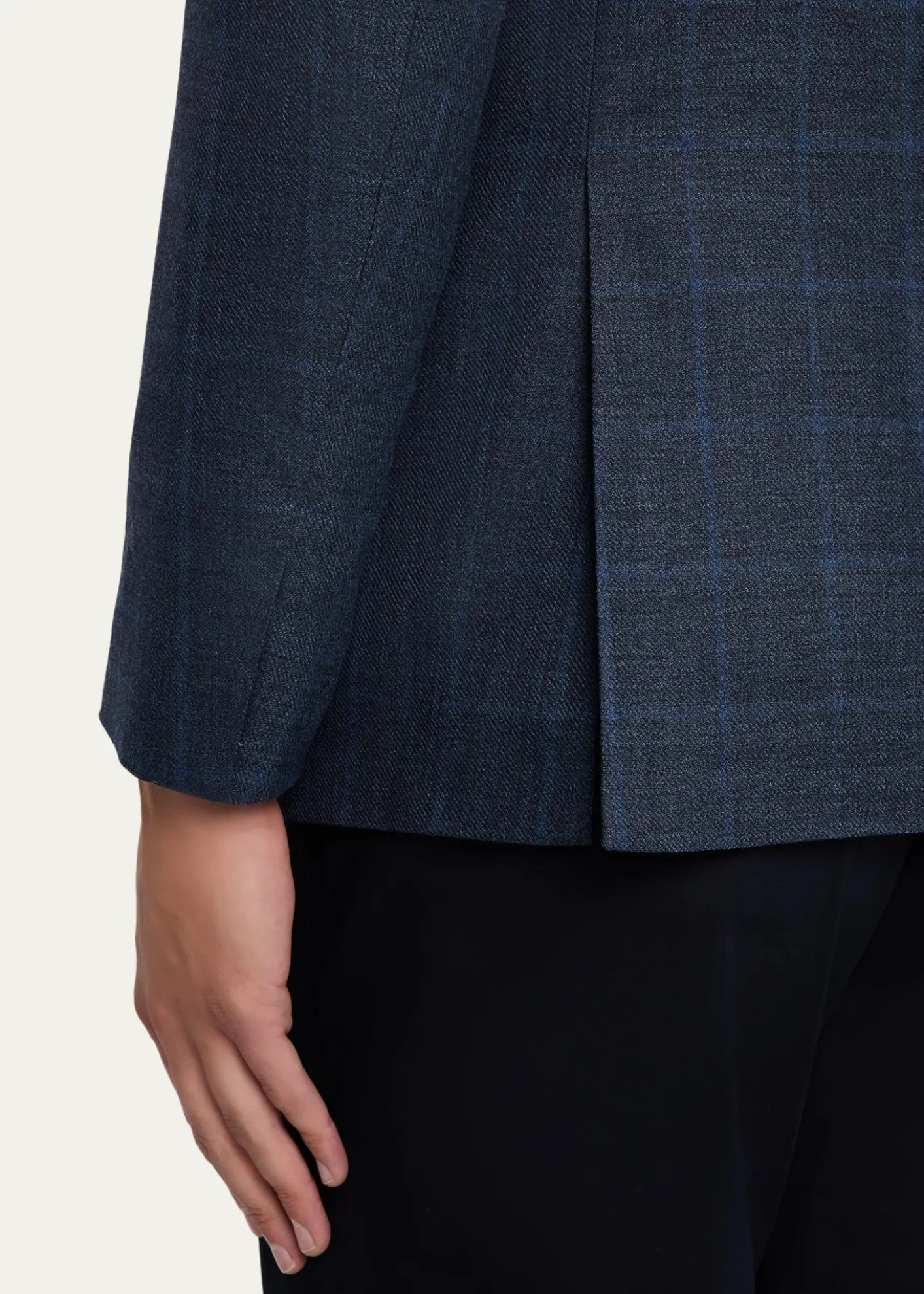 Giorgio ArmaniMen's Subtle Grid Wool Blend Sport Coat