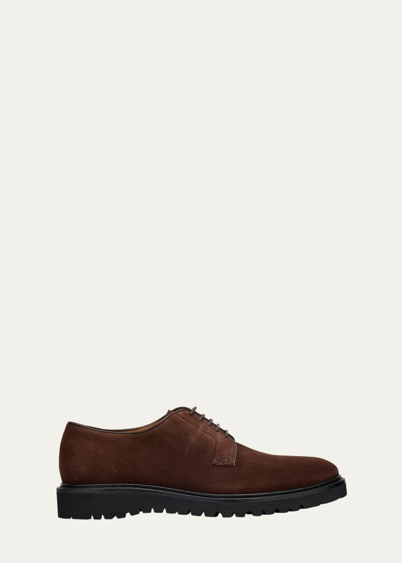 Giorgio ArmaniMen's Suede Rubber-Sole Derby Shoes
