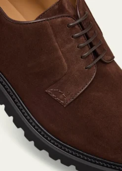 Giorgio ArmaniMen's Suede Rubber-Sole Derby Shoes