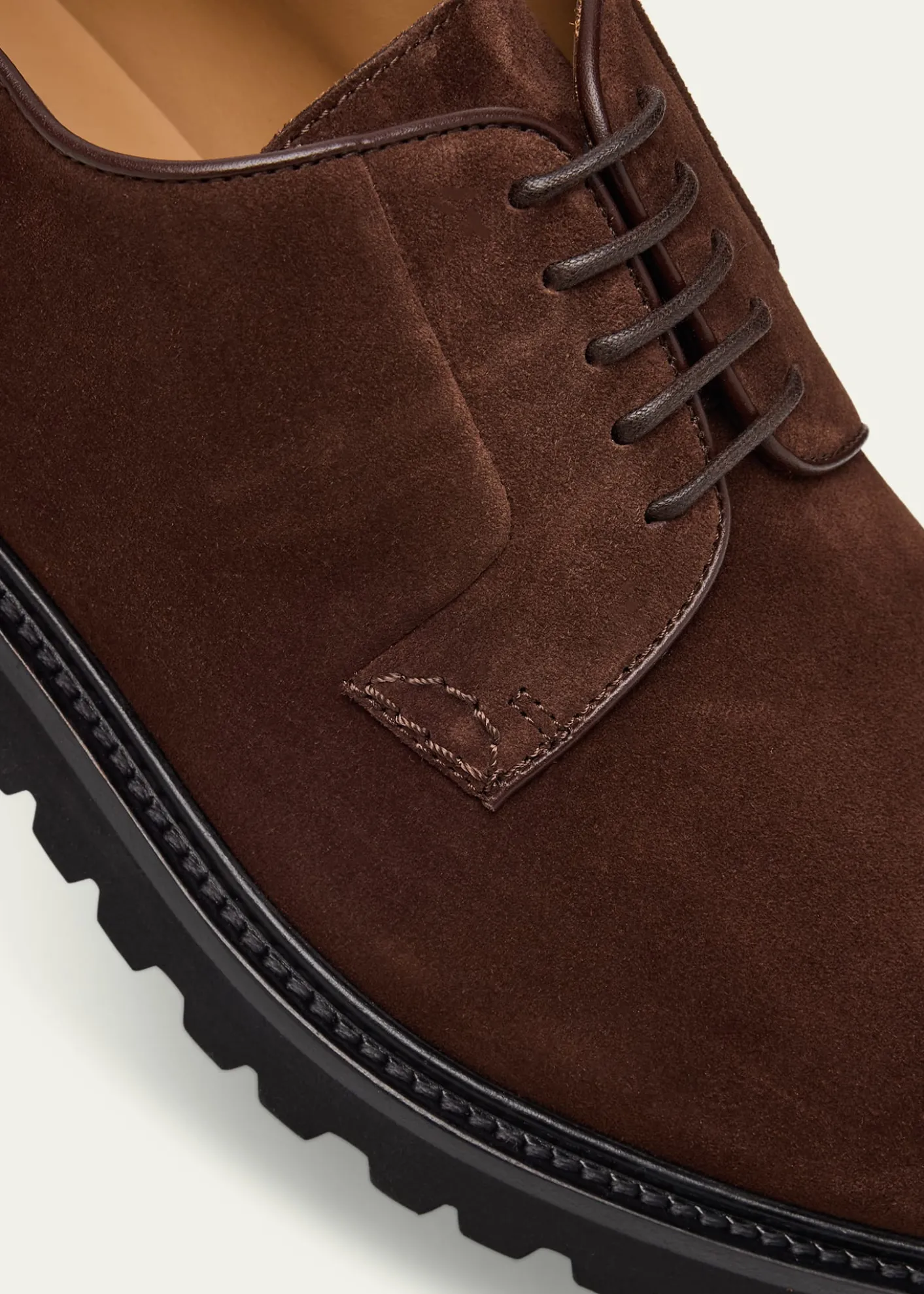 Giorgio ArmaniMen's Suede Rubber-Sole Derby Shoes