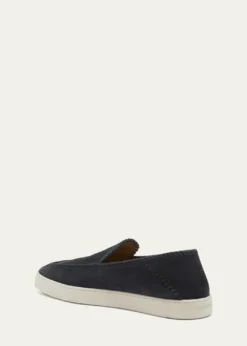 Giorgio ArmaniMen's Suede Sneaker-Sole Loafers