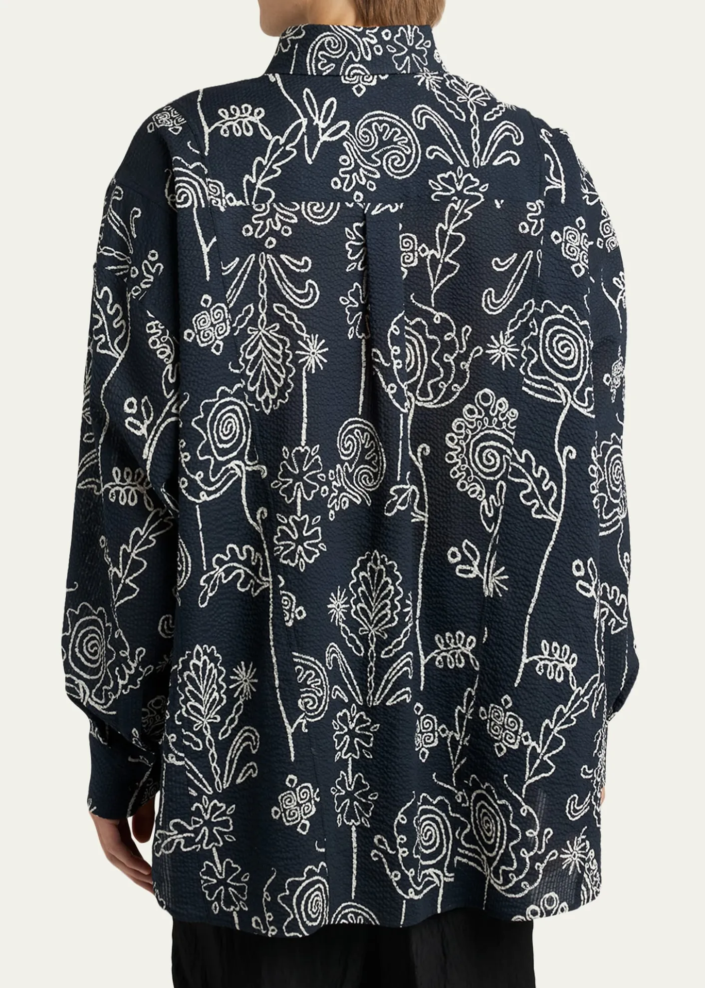 Giorgio ArmaniMen's Textured Cotton Linework Button-Down Shirt