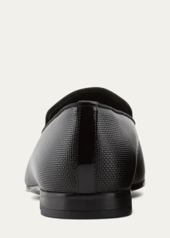 Giorgio ArmaniMen's Textured Leather Grosgrain-Trim Loafers